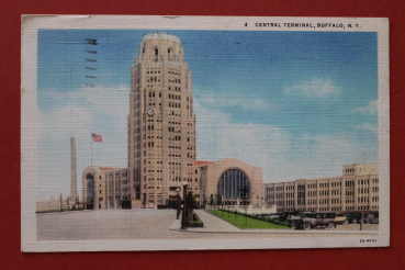 Ansichtskarte AK Buffalo NY New York 1938 Central Terminal Bahnhof Autos Architektur Ortsansicht USA Amerika Vereinigte Staaten